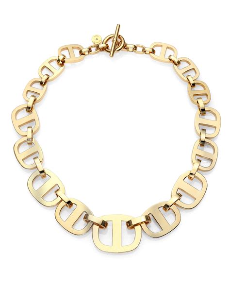 michael kors large chain necklace|michael kors jewelry gift box.